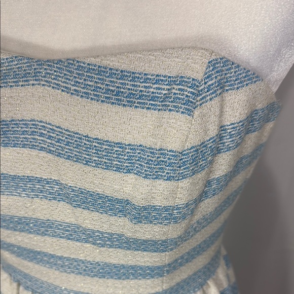 Lilly Pulitzer Striped Blue and White Strapless Dress Size 00 - Picture 2 of 9